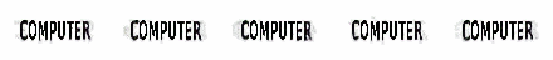 five independent COMPUTER growths side by side