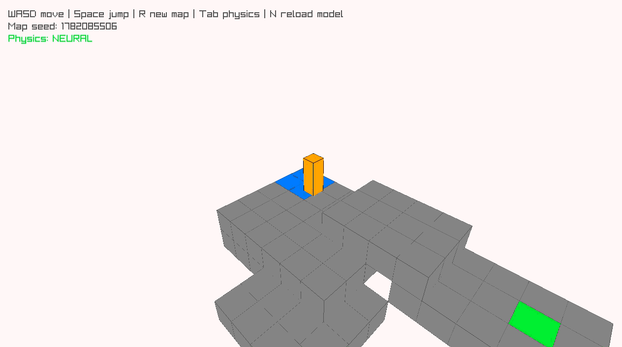 Gameplay with first stable model.bin